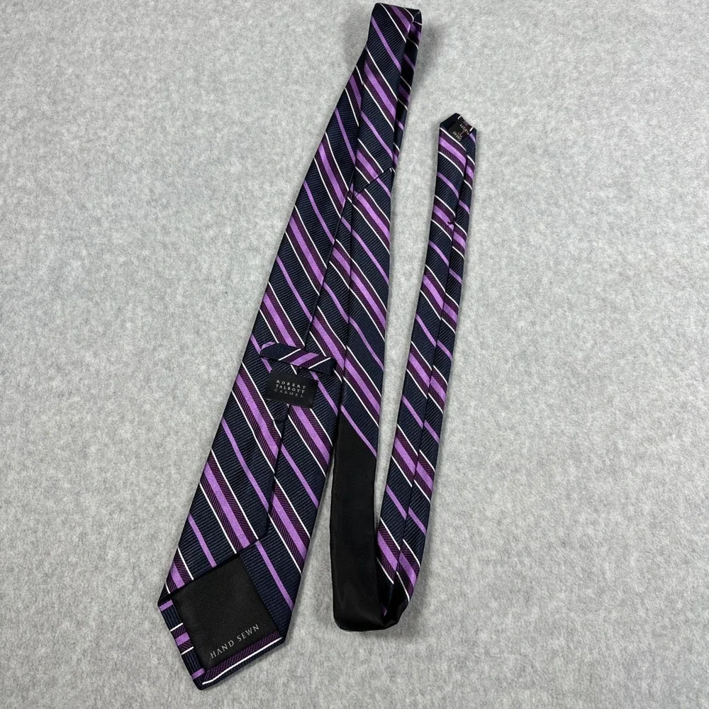 Robert Talbott Carmel Men's 100% Silk Necktie USA Made Repp Stripe